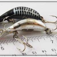 Heddon Chrome & Black Scale Tiny Tad Pair