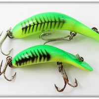 Vintage Heddon Green Rib Alewife Tadpolly Spook & Tiny Tad Lure