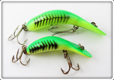 Vintage Heddon Green Rib Alewife Tadpolly Spook & Tiny Tad Lure