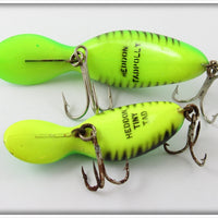 Heddon Green Rib Alewife Tadpolly Spook & Tiny Tad Pair