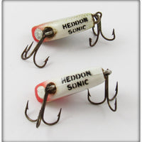 Heddon White Red Head & Perch Ultra Sonic Pair