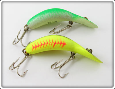 Heddon Yellow Fluorescent Red Rib &  Green Phosphorescent Tadpolly Spook