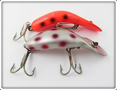 Vintage Heddon Orange With Spots & Silver With Spots Tadpolly Spook