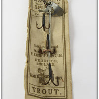 Vintage Antique W Bartlett & Sons Trout Size Archer Spinner Lure On Card