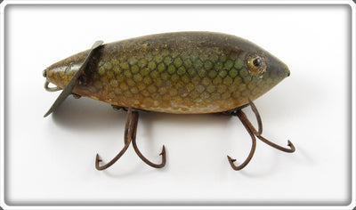 Vintage Heddon Green Scale Crab Wiggler Lure