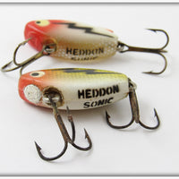 Heddon Red Head White & Perch Ultra Sonic Pair