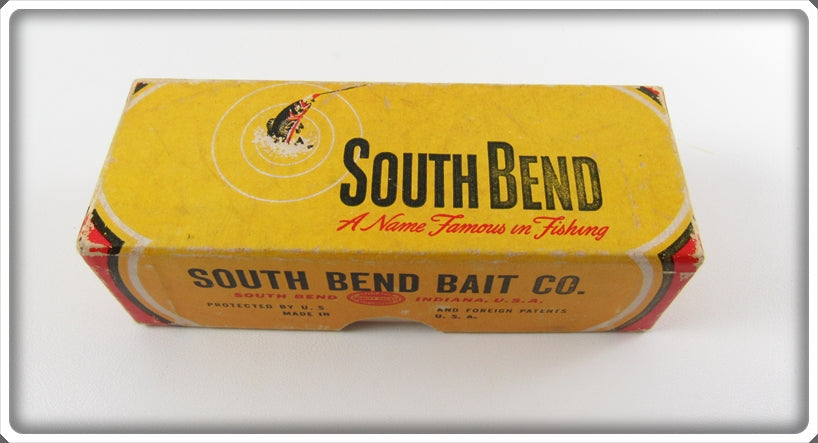 Vintage South Bend Red & White Metal Wobbler Empty Lure Box
