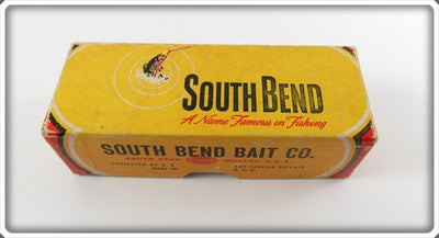 Vintage South Bend Red & White Metal Wobbler Empty Lure Box