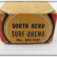 South Bend Red Arrowhead White Body Surf Oreno Empty Box