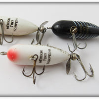 Heddon Perch, Black Shore, & Silver Flitter Tiny Torpedo Lot Of Three