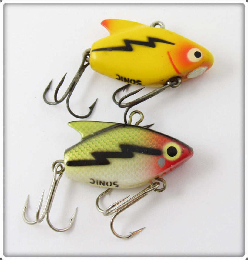 Heddon Yellow Black Lightning & Perch Sonic Pair
