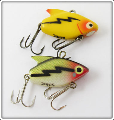 Heddon Yellow Black Lightning & Perch Sonic Pair