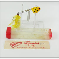 Vintage Bomber Yellow Black Spots Gimmick Lure In Tube 