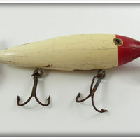 Vintage Unknown Possibly Ypsilanti Red & White Minnow Lure 