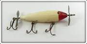 Vintage Unknown Possibly Ypsilanti Red & White Minnow Lure 