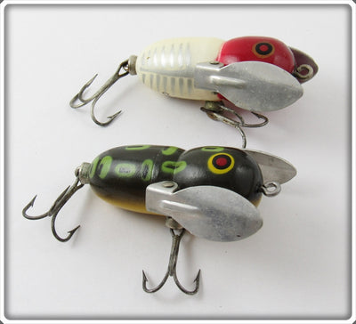 Vintage Heddon Bullfrog & Red White Shore Tiny Crazy Crawler Lure
