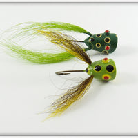 Vintage Unknown Frog Spot Popper Lure Pair