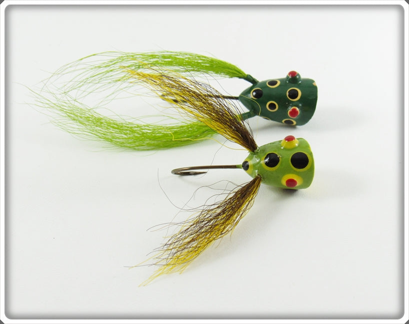Vintage Unknown Frog Spot Popper Lure Pair