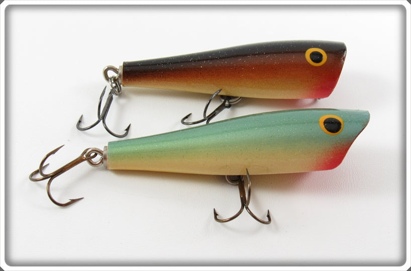 Vintage Hollenbach Black Back & Blue Back Plunker Lure Pair