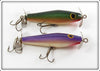 Vintage Hollenbach Purple & Green Topwater Lure Pair