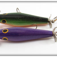 Hollenbach Purple & Green Topwater Pair