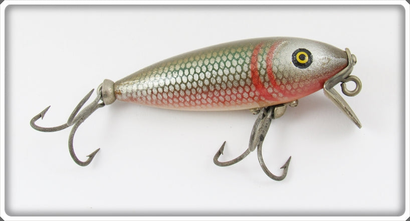Vintage Pflueger Red Side Scale Finish Mustang Lure