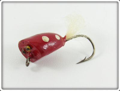 Vintage Unknown Red White Spotted Popper Lure