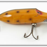 Vintage Heddon Spotted Orange Tiny Floating Runt Lure