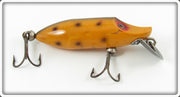 Vintage Heddon Spotted Orange Tiny Floating Runt Lure