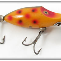 Vintage Heddon Spotted Orange Tiny Runt Lure