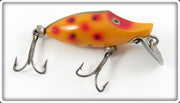 Vintage Heddon Spotted Orange Tiny Runt Lure