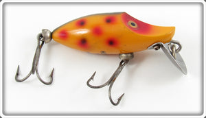 Vintage Heddon Spotted Orange Tiny Runt Lure