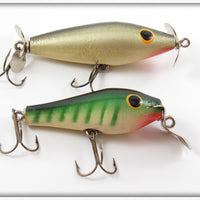 Hollenbach Green Striped Diver & Black Back Topwater Pair