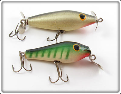 Hollenbach Green Striped Diver & Black Back Topwater Pair