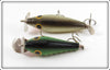 Hollenbach Green Striped Diver & Black Back Topwater Pair