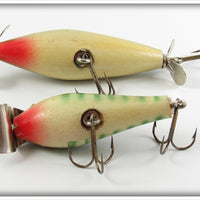 Hollenbach Green Striped Diver & Black Back Topwater Pair