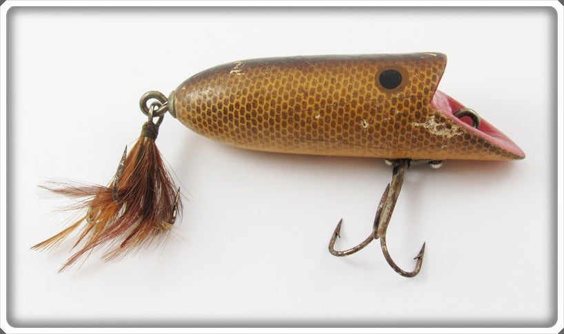 Vintage Tulsa Tackle Brown Scale Bee Popper Lure For Sale Vintage Tulsa Tackle Brown Scale Bee Popper Lure For Sale