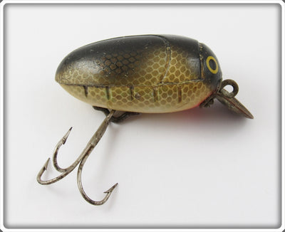 Vintage Millsite Gold Scale Black Spots Rattle Bug Lure 