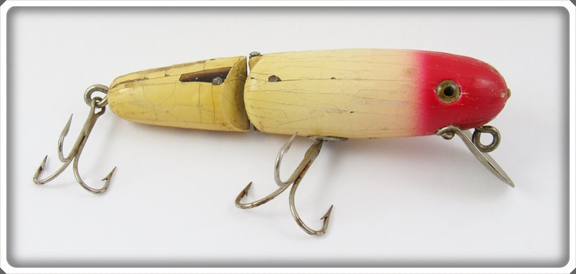 Vintage Weller Red & White Flex Tail Minnow Lure