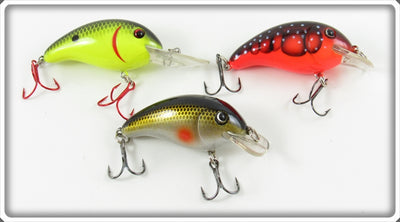 Crawdad & Black Scale Crankbait Lot Of Three Lures