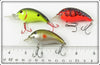 Crawdad & Black Scale Crankbait Lot Of Three