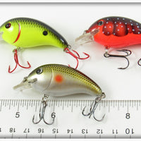 Crawdad & Black Scale Crankbait Lot Of Three