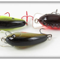 Crawdad & Black Scale Crankbait Lot Of Three