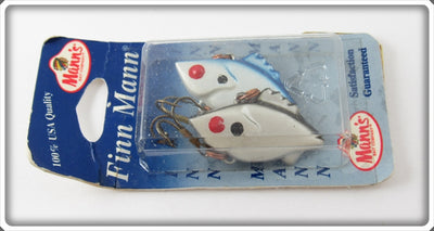 Vintage Mann's Bait Co Blue & Black Hackleback Finn Mann Lure