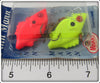 Mann's Fluorescent Red & Yellow Hackleback Finn Mann On Card Pair