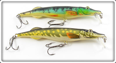 Real Image Muskie Or Gar Crankbait Lure Pair