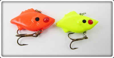 Mann's Bait Co Fluorescent Red & Yellow Hackleback Finn Mann Lure