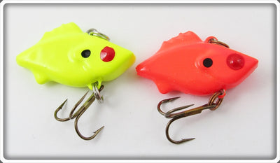 Mann's Bait Co. Fluorescent Red & Yellow Hackleback Finn Mann Lure