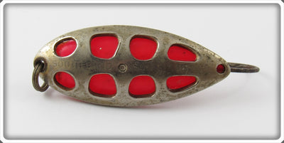 Vintage South Bend Chrome Red Sun Spot Spoon Lure