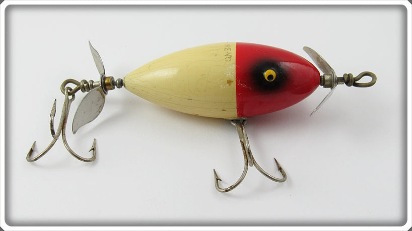 South Bend Red Head White Midget Surf Oreno